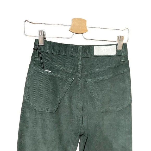 RE/DONE 70s Loose Flare Green Corduroy Jeans‎ Size 25 - Picture 7 of 13
